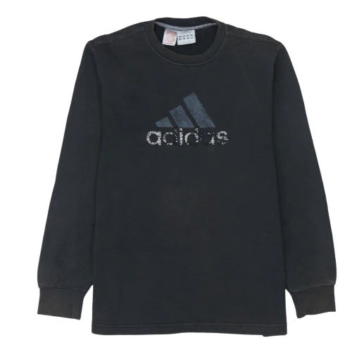 Adidas Womens Black Size 14 Pullover Sweatshirt with Logo