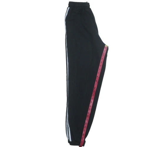 Adidas Womens Black Sweatpants Size 10 Fleece Elastic Waist Joggers - Image 3