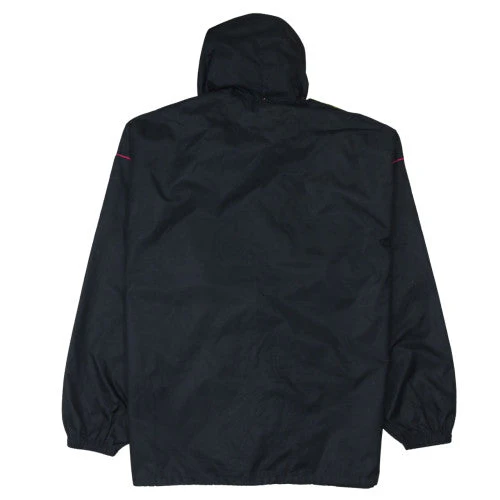 Adidas Womens Black Windbreaker Jacket Size 12 Hooded Retro Sports Style - Image 4