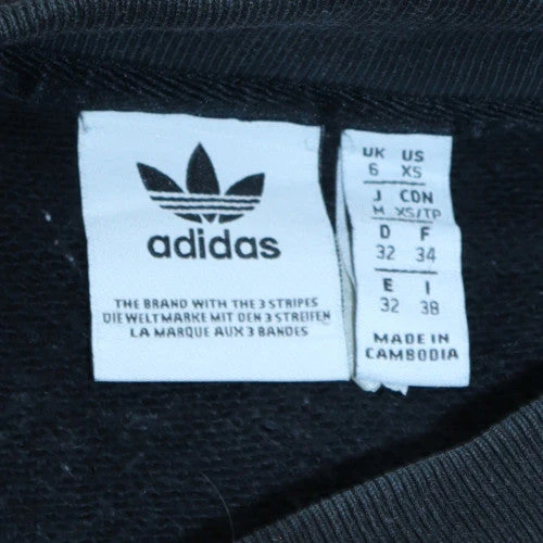 Adidas Womens Black XS Crew Neck Pullover Sweatshirt - Image 5