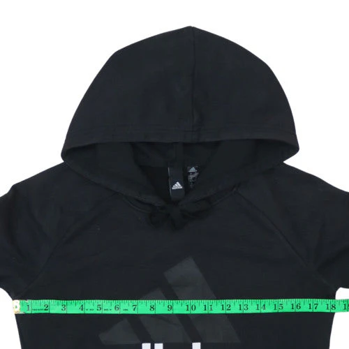 Adidas Women's Black XS Pullover Hoodie with Logo Print - Image 3