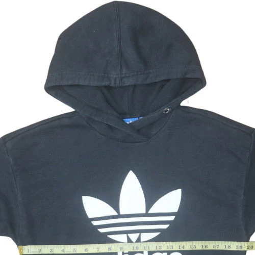 Adidas Womens Black XS Pullover Hoodie with Logo Print - Image 2