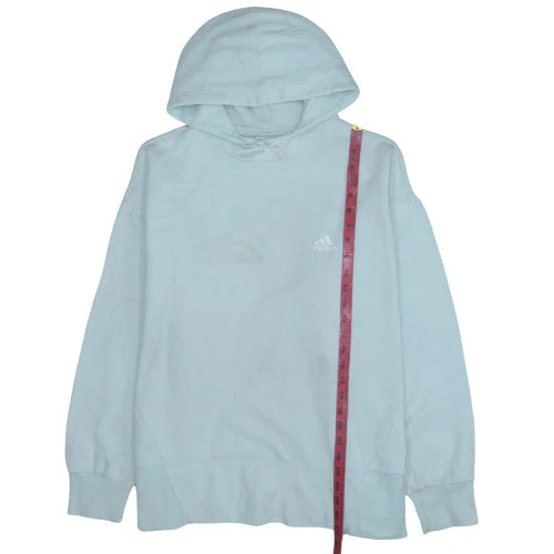 Adidas Women's Blue 1X Pullover Hoodie Cotton Blend Casual - Image 3