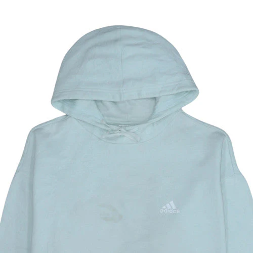 Adidas Women's Blue 1X Pullover Hoodie Cotton Blend Casual - Image 8