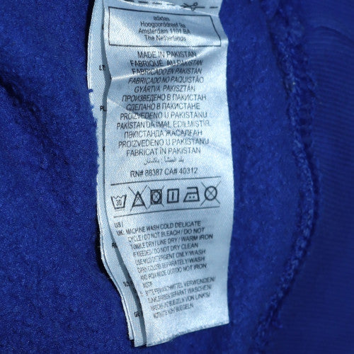 Adidas Womens Blue Pullover Hoodie Sweatshirt M 12-14 Hooded Logo - Image 6