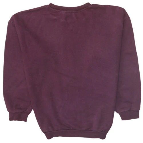 Adidas Womens Burgundy Crew Neck Pullover Sweatshirt UK 6 XS - Image 4