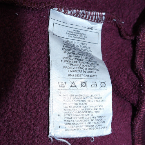 Adidas Women's Burgundy Crew Neck Sweatshirt Size 10 Cotton Blend - Image 6
