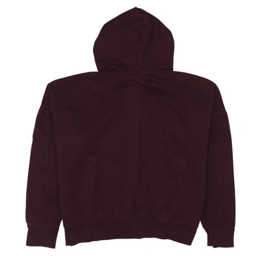 Adidas Womens Burgundy Full Zip Hoodie Size XL Cotton Blend - Image 4