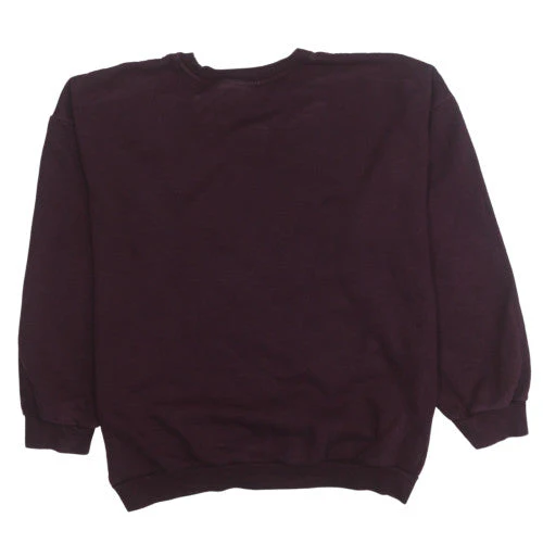 Adidas Womens Burgundy Sweatshirt Size 14 Crew Neck Pullover - Image 4