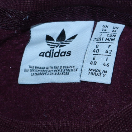 Adidas Womens Burgundy Sweatshirt Size 14 Crew Neck Pullover - Image 5