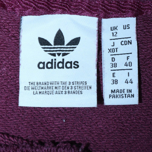 Adidas Womens Burgundy Sweatshirt UK 12 Crew Neck Long Sleeve - Image 5