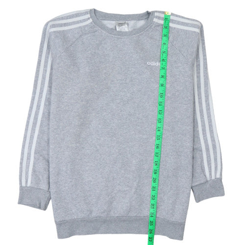 Adidas Womens Grey Crew Neck Sweatshirt Size 8-10 Cotton Blend - Image 2