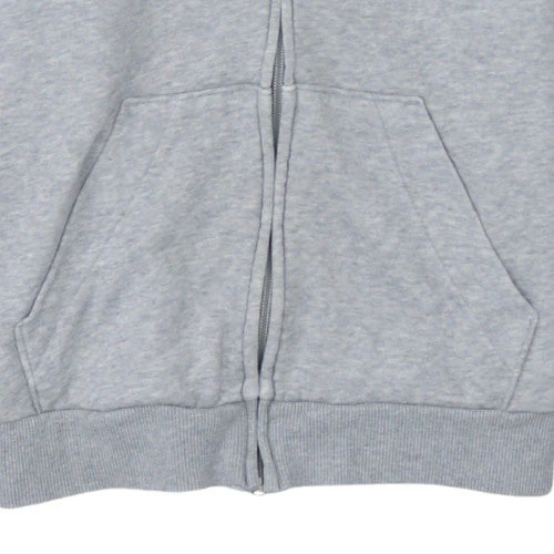 Adidas Womens Grey Full Zip Hoodie Small S 8-10 Cotton Blend Sportswear - Image 6
