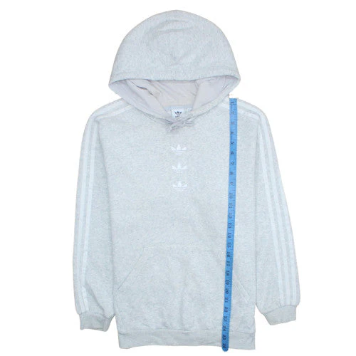 Adidas Womens Grey Hoodie Size 6 Pullover Hooded Sweatshirt - Image 3