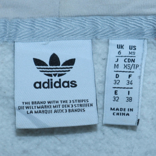 Adidas Womens Grey Hoodie Size 6 Pullover Hooded Sweatshirt - Image 5