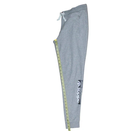 Adidas Womens Grey Jogger Sweatpants Size 12 Drawstring Regular Fit - Image 3