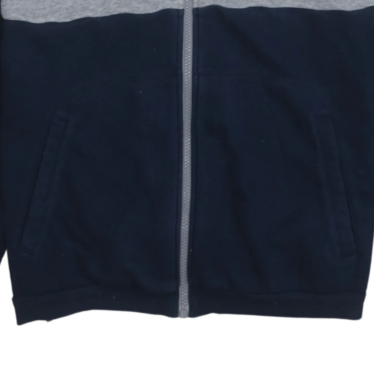 Adidas Womens Grey & Navy Full Zip Hoodie Size 12-14 M - Image 7