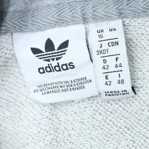 Adidas Women's Grey Trefoil Pullover Hoodie Size 16 UK - Image 5