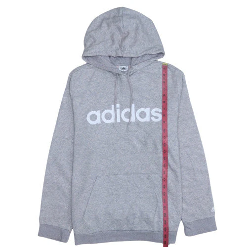 Adidas Womens Grey XL Pullover Hoodie Sweatshirt Casual Cotton Blend - Image 2