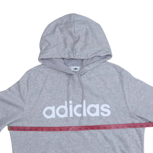 Adidas Womens Grey XL Pullover Hoodie Sweatshirt Casual Cotton Blend - Image 3
