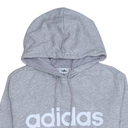 Adidas Womens Grey XL Pullover Hoodie Sweatshirt Casual Cotton Blend - Image 8