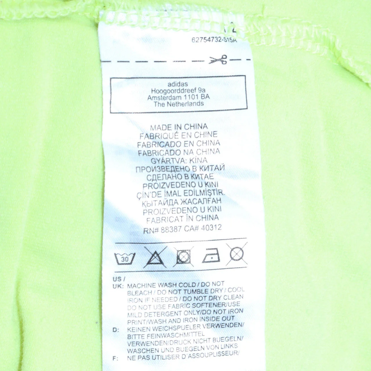 Adidas Womens Lime Green Long Sleeve Crew Neck Sweatshirt UK 16 - Image 5
