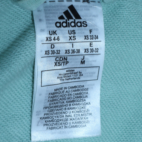Adidas Womens Mint Green Full Zip Hoodie XS Cotton Blend - Image 6