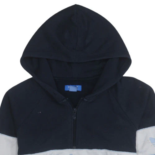 Adidas Womens Navy 1/2 Zip Hoodie Blue Logo Size 12 - Image 7