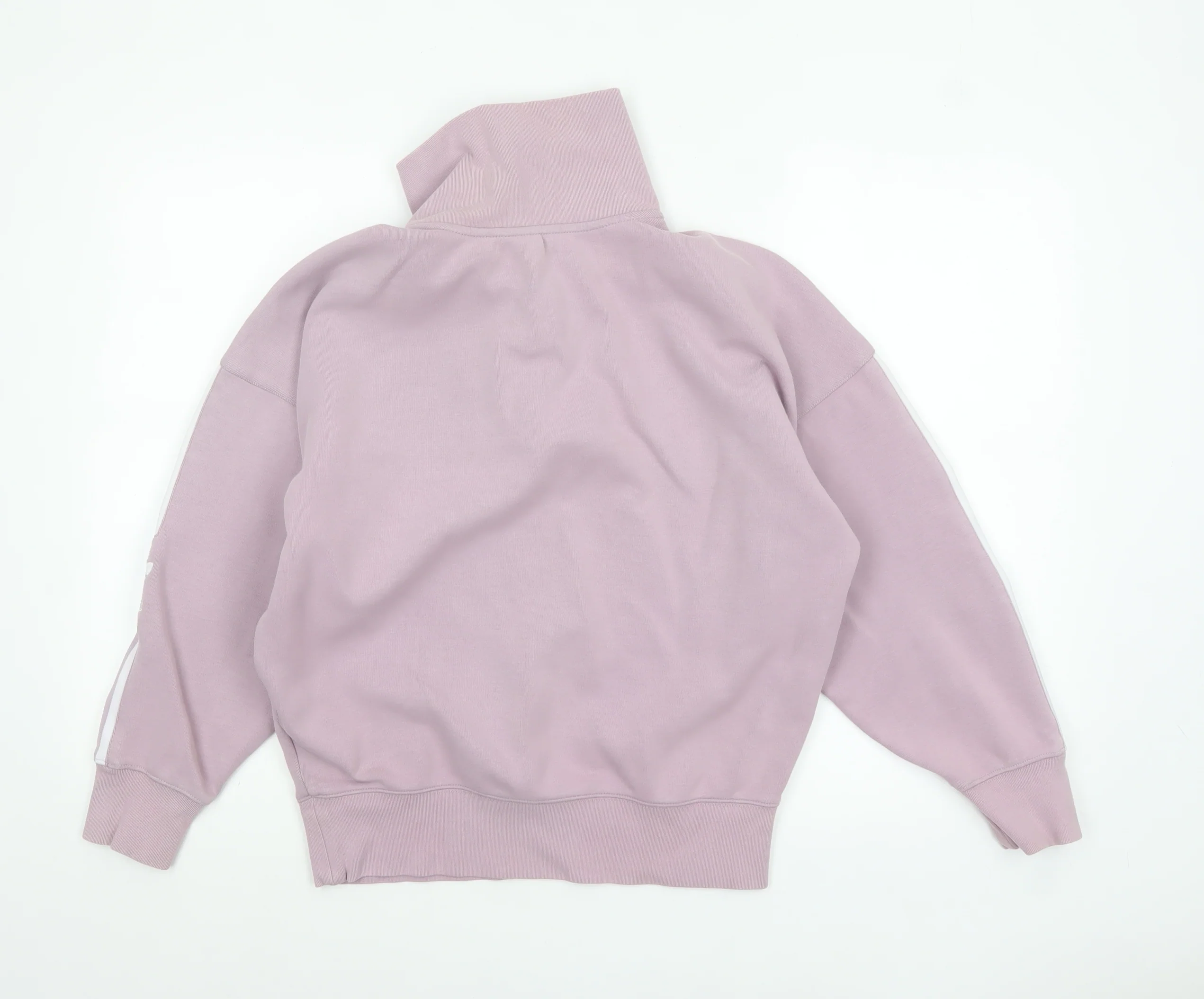 Adidas Womens Pink 1/2 Zip Pullover Sweatshirt Size 10 - Image 3