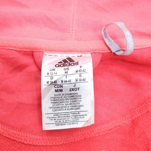 Adidas Womens Pink Full Zip Hoodie M 12-14 Hooded Sweatshirt - Image 5