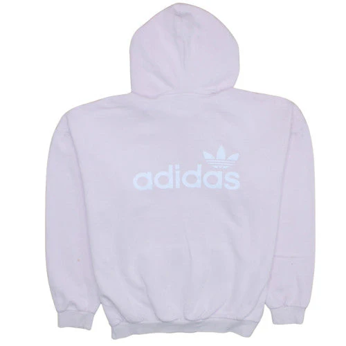Adidas Womens Pink Hooded Pullover Sweatshirt Size 4 UK Cotton Blend