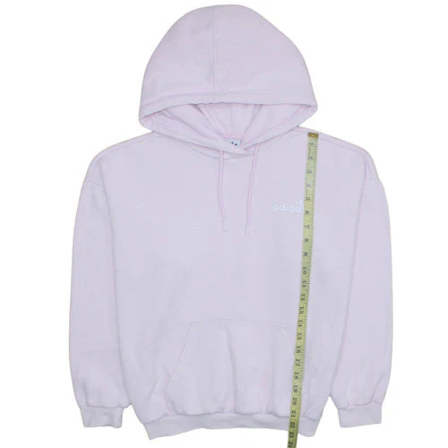 Adidas Womens Pink Hooded Pullover Sweatshirt Size 4 UK Cotton Blend - Image 3