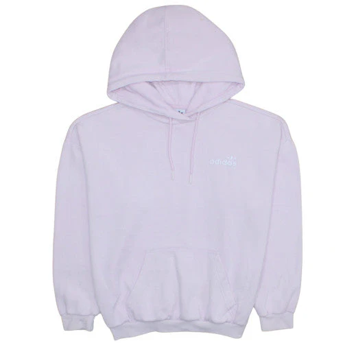Adidas Womens Pink Hooded Pullover Sweatshirt Size 4 UK Cotton Blend - Image 4
