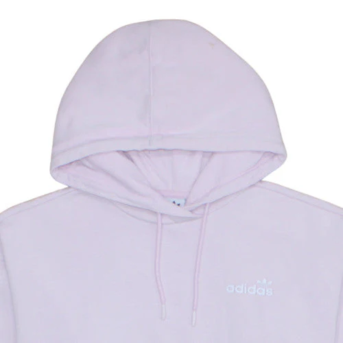Adidas Womens Pink Hooded Pullover Sweatshirt Size 4 UK Cotton Blend - Image 8