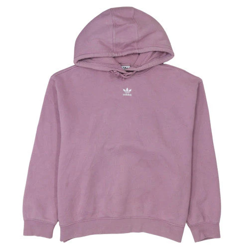 Adidas Womens Pink Hooded Pullover Sweatshirt Size S Cotton Blend