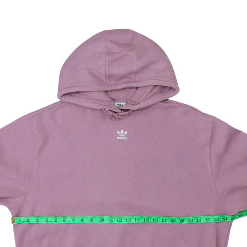 Adidas Womens Pink Hooded Pullover Sweatshirt Size S Cotton Blend - Image 2