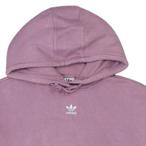 Adidas Womens Pink Hooded Pullover Sweatshirt Size S Cotton Blend - Image 8