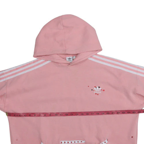 Adidas Womens Pink Hoodie Size 16 Pullover Hooded Sweatshirt - Image 2
