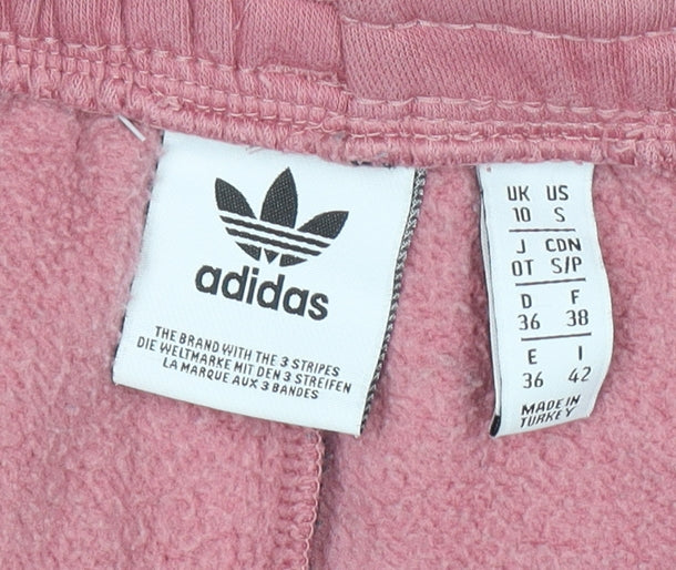 Adidas Womens Pink Jogger Sweatpants Size 10 Cotton Blend Tapered Fit - Image 5