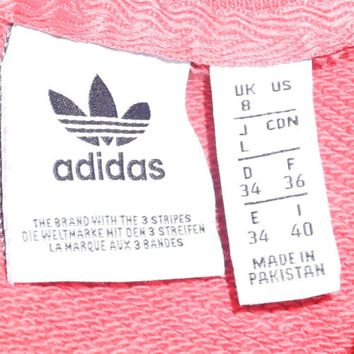 Adidas Women's Pink Logo Crew Neck Pullover Sweatshirt Size 8 - Image 5