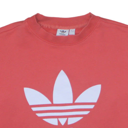 Adidas Women's Pink Logo Crew Neck Pullover Sweatshirt Size 8 - Image 8