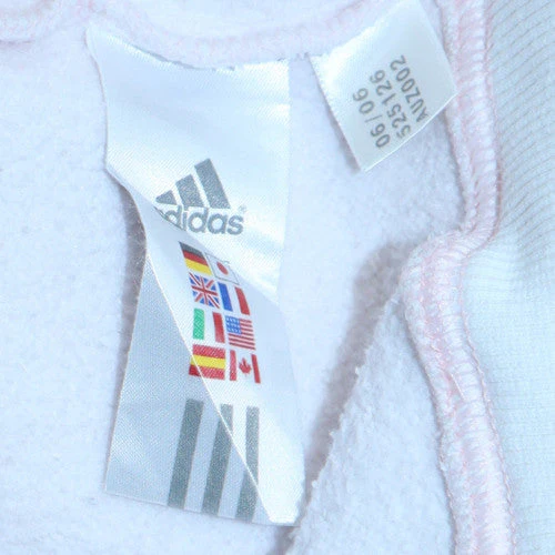 Adidas Womens Pink Pullover Hoodie Size 10 Cotton Blend Logo Sweatshirt - Image 6
