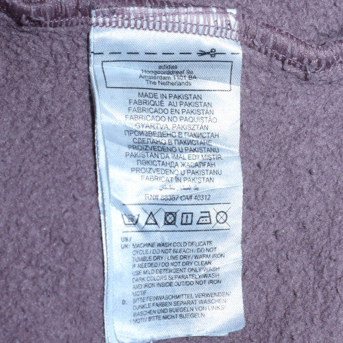 Adidas Womens Purple Hoodie Size 10 Pullover Cotton Blend Casual - Image 6
