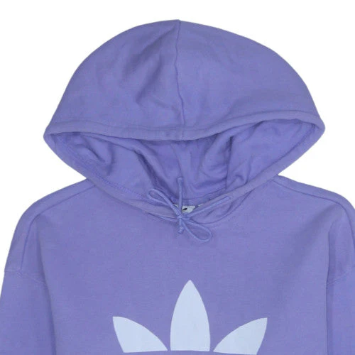 Adidas Womens Purple Pullover Hoodie Size 8 Relaxed Fit - Image 8