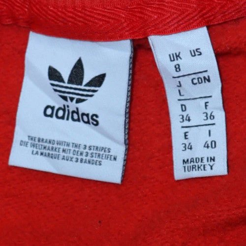 Adidas Womens Red Crew Neck Pullover Sweatshirt Size 8 - Image 5