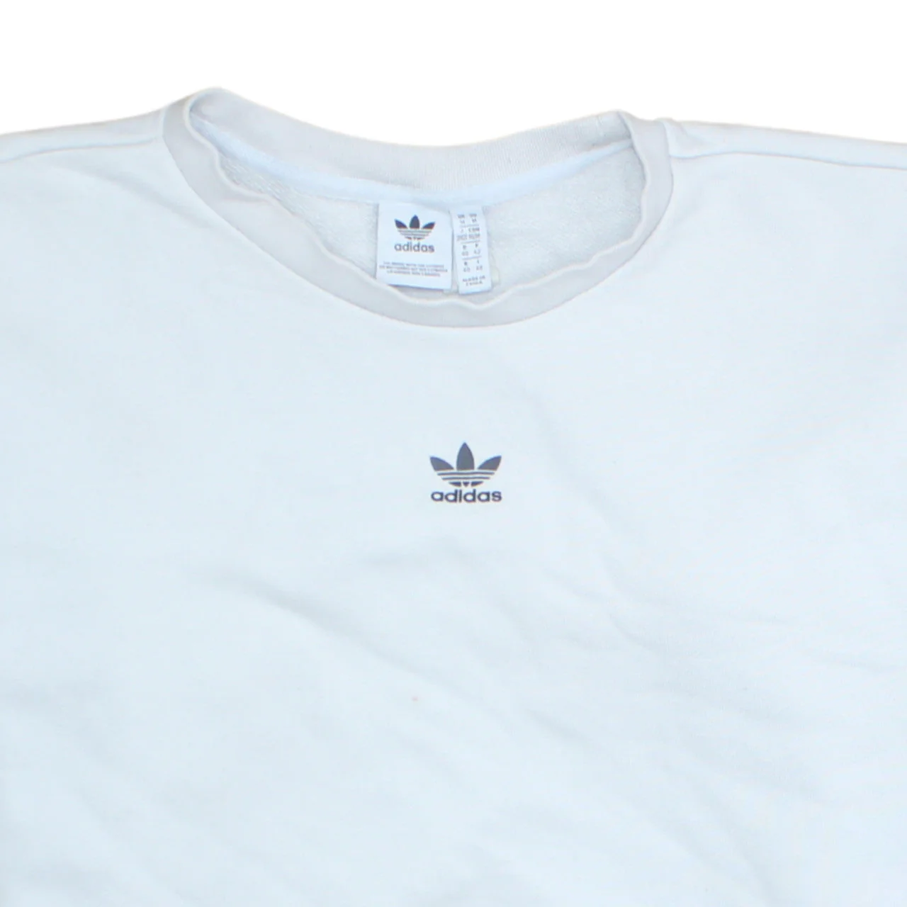 Adidas Women's White Crew Neck Long Sleeve Sweatshirt Size M - Image 5