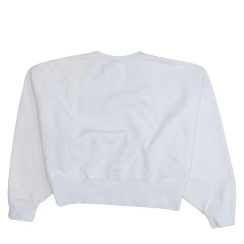 Adidas Womens White Crew Neck Pullover Sweatshirt Size 10 - Image 4