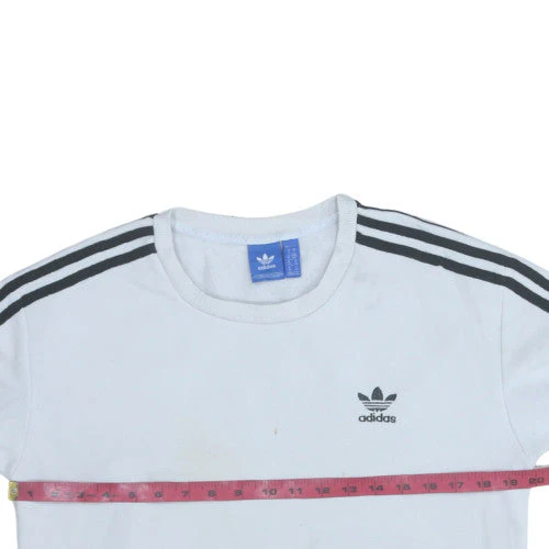 Adidas Womens White Crew Neck Pullover Sweatshirt Size 10 - Image 3