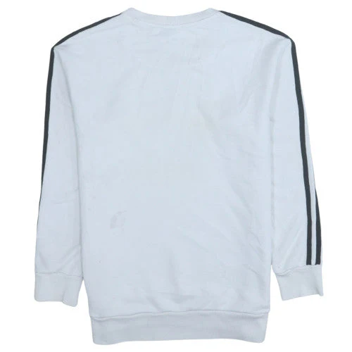 Adidas Womens White Crew Neck Pullover Sweatshirt Size 10 - Image 4