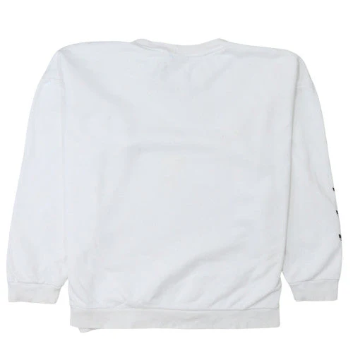 Adidas Womens White Crew Neck Pullover Sweatshirt Size 12 - Image 4